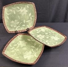 (3) Patio Garden Pfaltzgraff Serving Platters