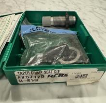 RCBS Taper Crimp Seat Die -  44-40 WCF #57175 + Seater Plug Pack