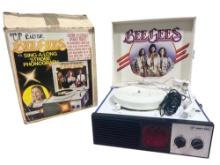 Vintage 1979 Bee Gees Portable Record Player STROBE LIGHT Vanity Fair Vinyl 33