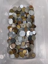 100 asst. foreign coins