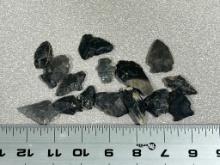 Arrowheads lot of 15 points from Tennessee made from Knox material rare