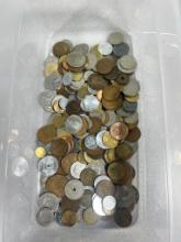 100 asst. foreign coins