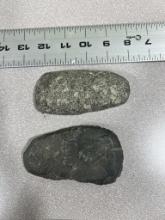 Arrowheads Celts (2) Bremen Ohio area longest 4 1/2" slate and porphyry material