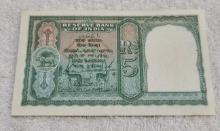 1936 India 5 Rupees Banknote