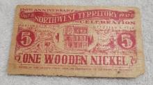 1938 dates Wooden Nickel "fractional note"?