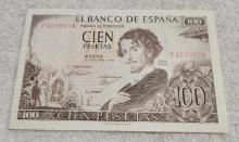 1965 Spain Cien Pesetas Banknote