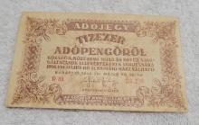 1946 Hungary 10 Thousand Adopergo Banknote