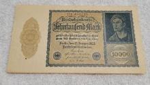 1922 Germany 10000 Mark Reichsbanknote