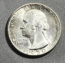 1950-S Washington Quarter, 90% silver, BU