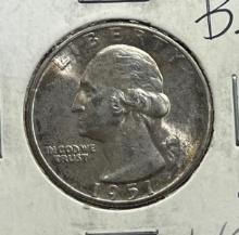 1951 Washington Quarter, 90% silver, BU