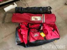 Marlboro duffle bag and (2) bag chairs