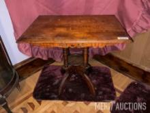 Walnut parlor table