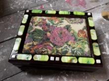 JEWELRY BOX - GREEN FLORAL