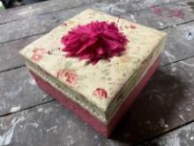 JEWELRY BOX - PINK/BEIGE FLORAL