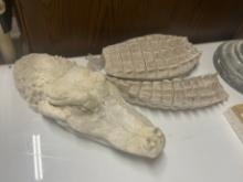 ALLIGATOR DÉCOR - CUSTOM PLASTER, UNPAINTED 3 PIECE SET