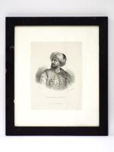 19th Century Lithograph Of Ibrahim Pasha, Published By L.T. Neumann In Vienna