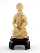 Very Fine 19th. C Asian Carved Figure Buddha Statue