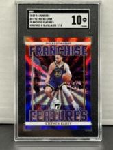 Steph Curry 2023-24 Panini Donruss Franchise Features Holo Red and Blue (#7/15) SGC 10 GEM MINT #21