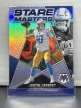 Justin Herbert 2022 Panini Prizm Staremasters Silver Prizm Insert Parallel #SM-2