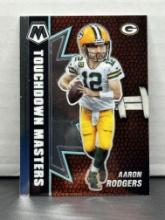 Aaron Rodgers 2021 Panini Mosaic Touchdown Masters insert #TM-11