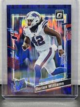 Dorian Williams 2023 Panini Donruss Optic Rated Rookie Purple Shock Prizm RC #212