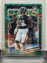 Tyrique Stevenson 2023 Panini Donruss Optic Rated Rookie Green Lazer Prizm RC #219