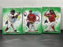 2022 Topps Inception Green Parallel 3 Card Lot Jose Ramirez, Rhys Hoskins, Xander Bogaerts