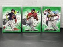 2022 Topps Inception Green Parallel 3 Card Lot Juan Soto, Machado, Kyle Muller RC