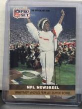 Whitney Houston 1991 Pro Set NFL NewsReel #350