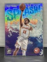 Trae Young 2021 Panini Donruss Optic Splash Purple Prizm Insert Parallel #5