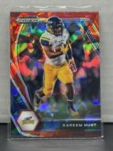 Kareem Hunt 2021 Panini Prizm Draft Picks Red Cracked Ice Prizm #89