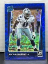 Micah Parsons 2021 Panini Select Blue Scope Prizm Rated Rookie RC #245