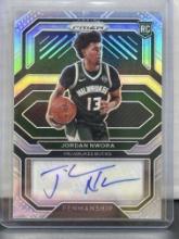 Jordan Nwora 2020-21 Panini Prizm Silver Prizm Penmanship Rookie RC Auto #RP-JNW