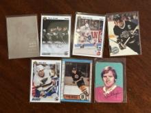 NHL Hockey Cards Lot of 7 - 4 Gretzky's including a Holo, Cam Neely O-Pee-Chee