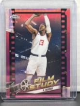 Paul George 2024 Topps Chrome Film Study Pink Refractor Insert #FS-10