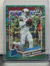 Garrett Williams 2023 Panini Donruss Optic Green Lazer Prizm Rated Rookie RC #203