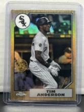 Tim Anderson 2022 Topps Chrome 1987 Design Refractor Insert #87BC-14