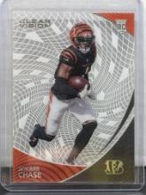 Ja'Marr Chase 2021 Panini Chronicles Clear Vision Acetate Rookie RC #CVR-5