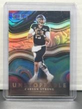 Carson Strong 2022 Panini Select Draft Picks Unstoppable Silver Prizm Insert #US-CS