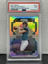 Trevor Lawrence 2021 Panini Prizm Image Variation Silver Prizm Rookie RC PSA 9 MINT #V331