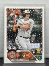 Adley Rutschman 2023 Topps Holiday Candy Cane Bat Variation Short Print Rookie Cup RC #H50