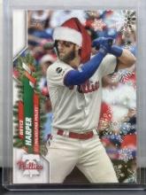 Bryce Harper 2020 Topps Holiday Santa Hat Variation Short Print #HW190