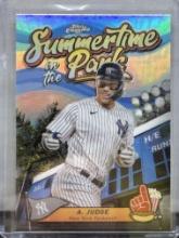 Aaron Judge 2024 Topps Chrome Summertime in the Park Refractor Insert #SITP-3