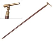 Brass Cheroot Cannon Walking Stick Cane