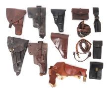 Lot of Holsters, 15 Pieces WWII