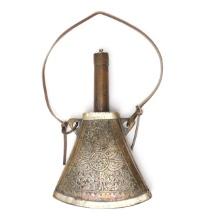 Islamic Brass Powder Flask, 19th c.