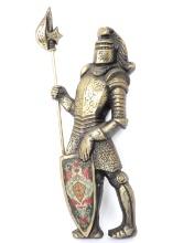 Knight in Armour Brass Plaque