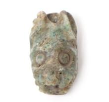 Scarce Olmec Jade Jaguar Head Bead, 900 BCE - 500 BCE