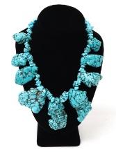 Turquoise Squash Blossom Necklace