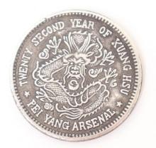 Chinese Twenty Second Year of Xuang Hsu Style Coin